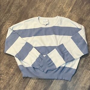 Junior’s Blue and White Striped Sweater